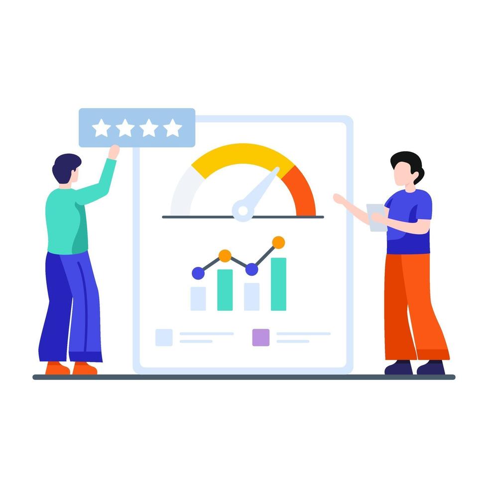 benchmarking en concepto de negocio vector