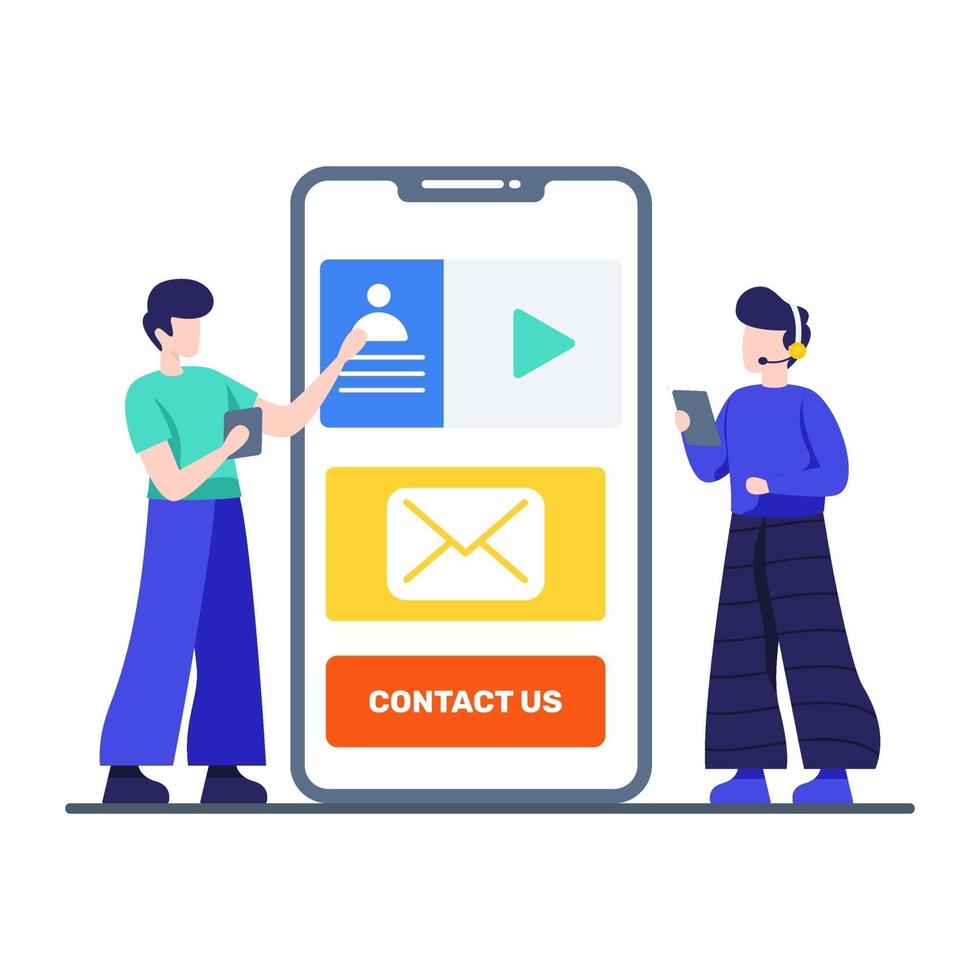 Contact Us Page Concept vector