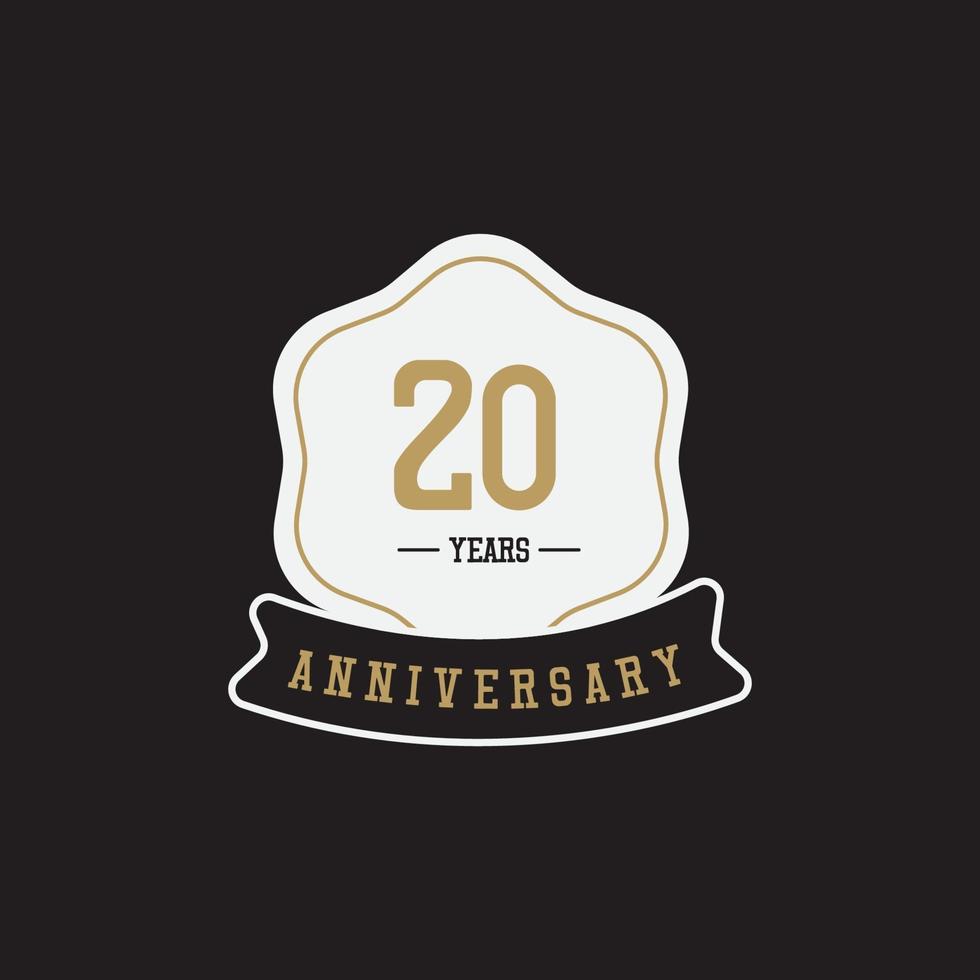 20 Years Anniversary Celebration Vector Template Design Illustration
