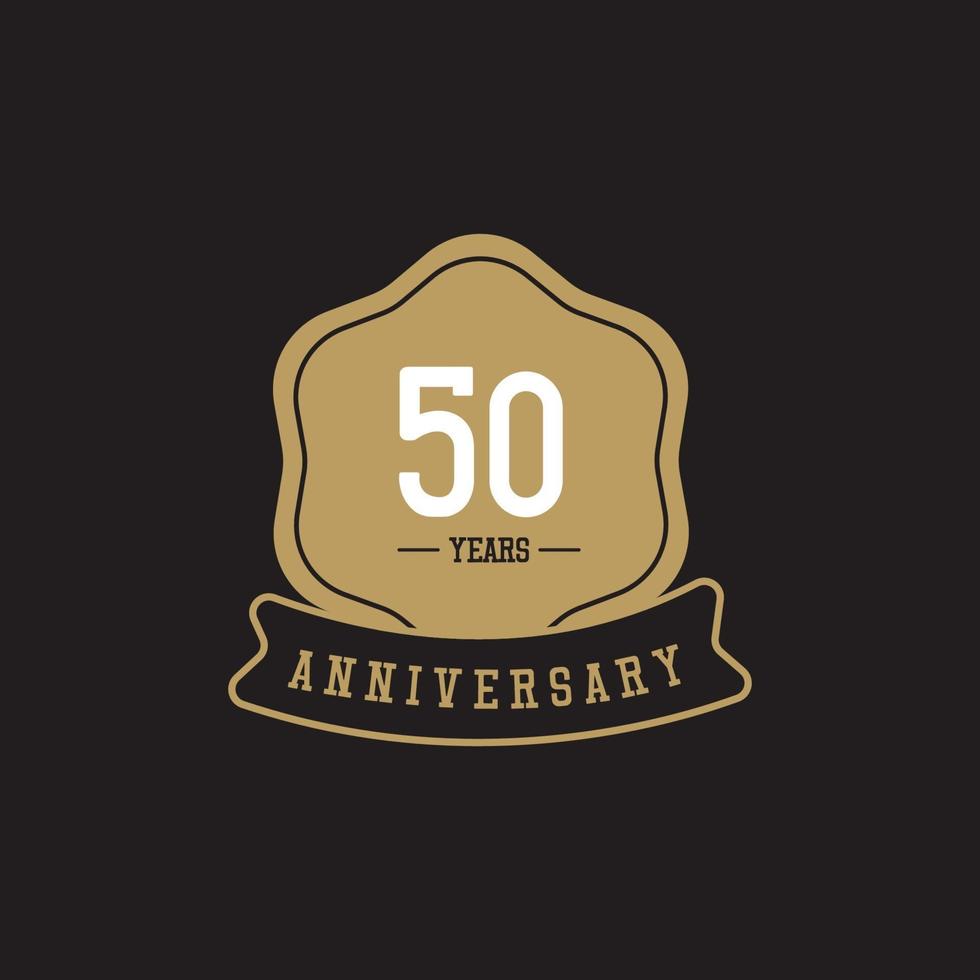 50 Years Anniversary Celebration Vector Template Design Illustration