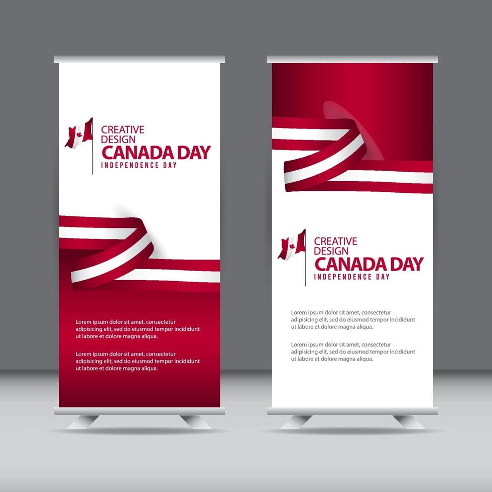 Happy Canada Independence Day Creative Design Vector Template Illustration