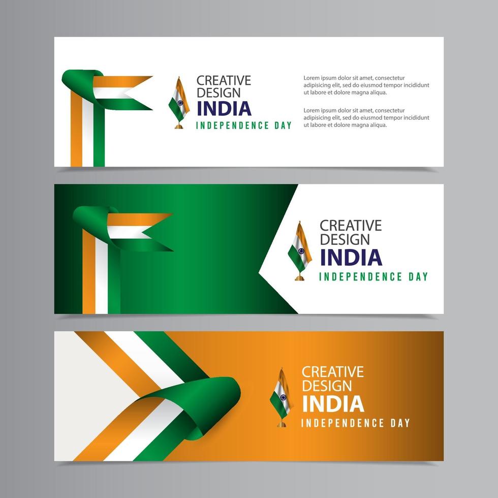 Happy India Independence Day Celebration Creative Design Vector Template Design Illustration