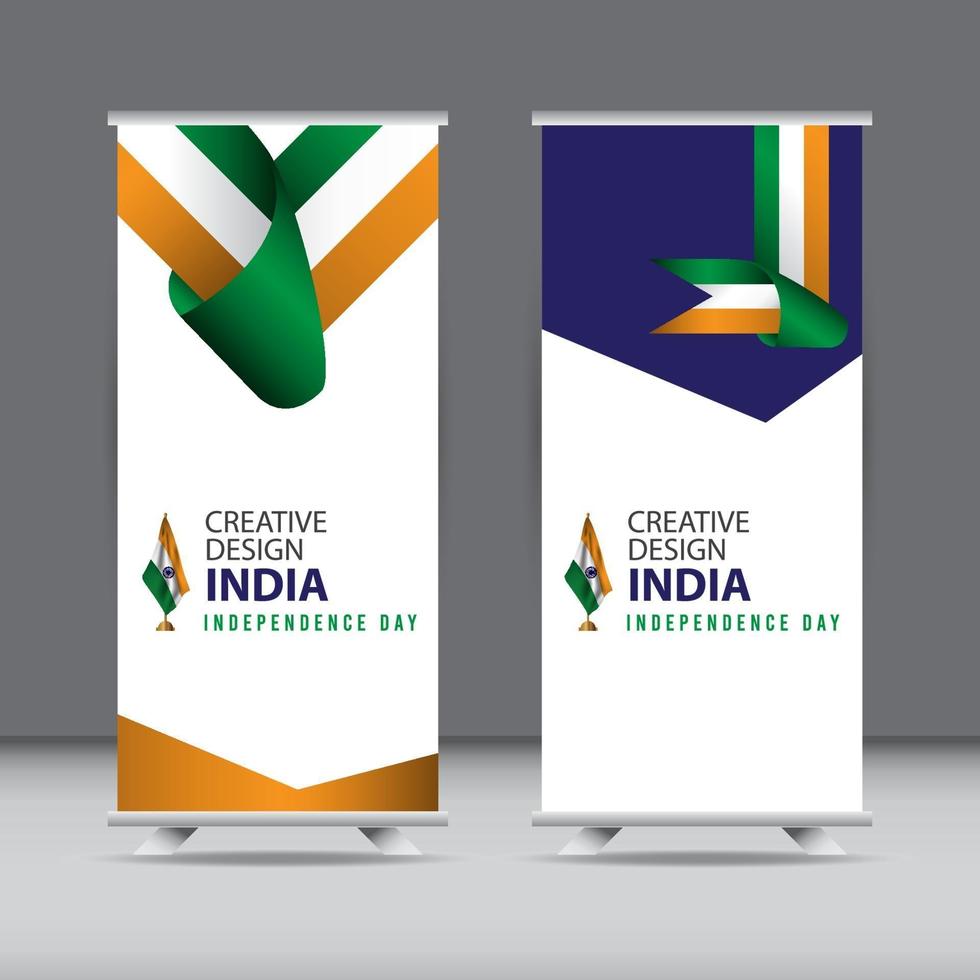 feliz día de la independencia de india celebración diseño creativo vector plantilla de diseño ilustración