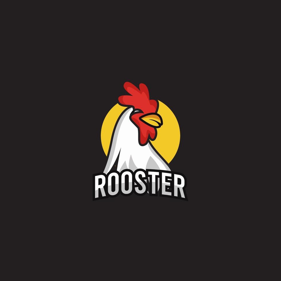 Rooster Full Color Logo Vector Template Design Illustration