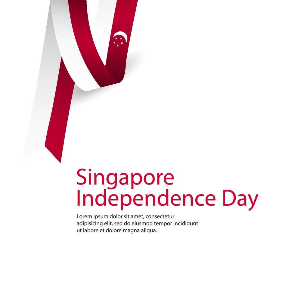 Happy Singapore Independence Day Celebration Creative Market Vector Template Design Illustration