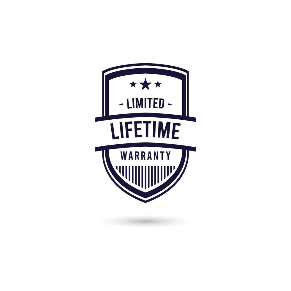 Limited Lifetime Warranty Logo Icon Vector Template Design Illustration