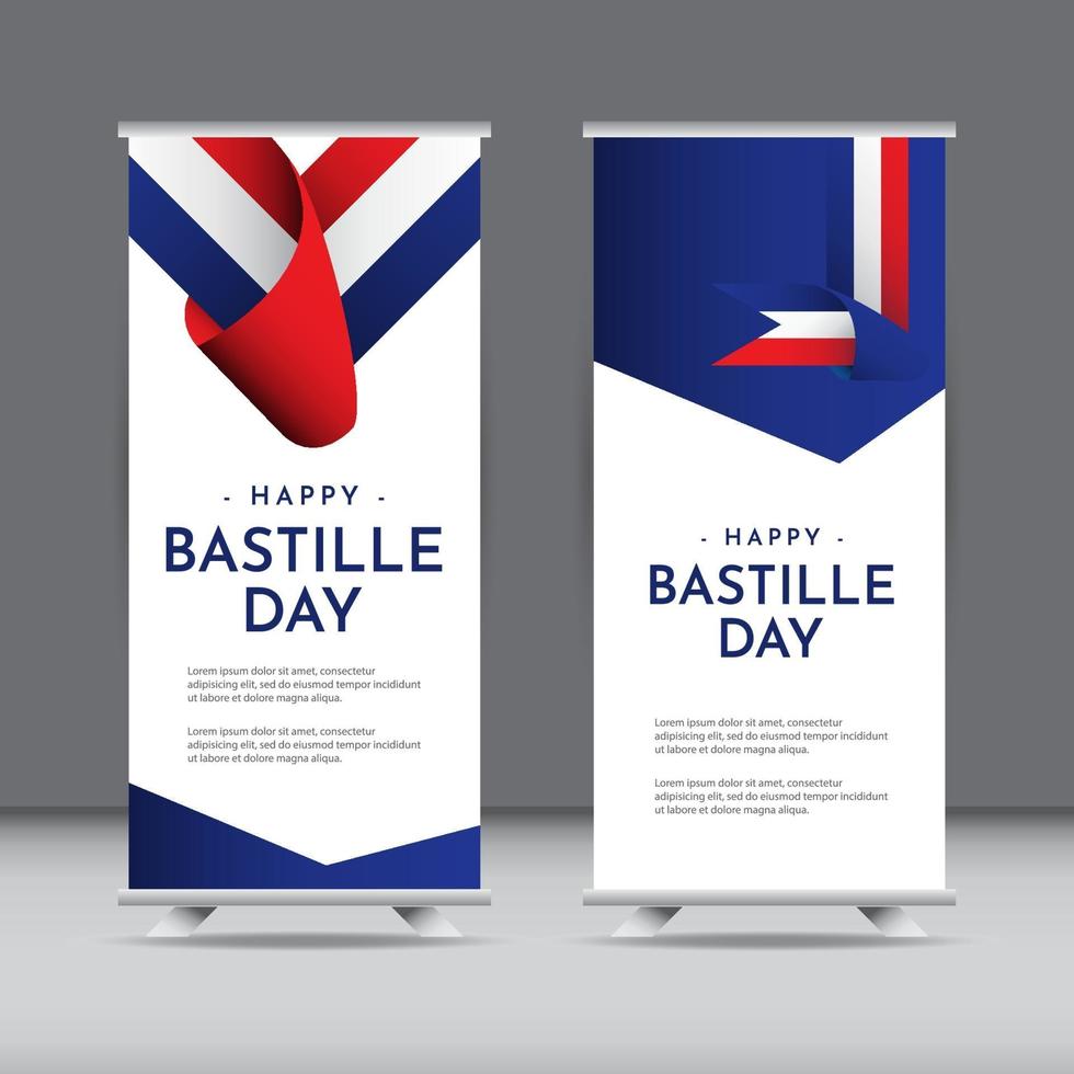 Happy Bastille Day Celebration Vector Template Design Illustration