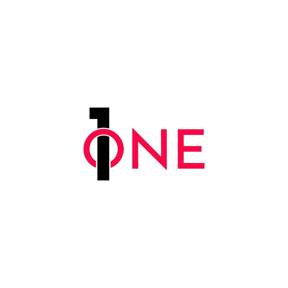 One Logo Vector Logo Icon Template Design Illustration