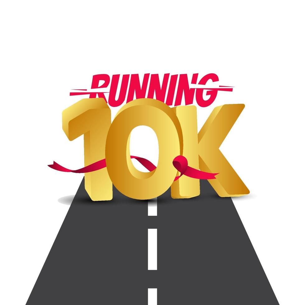 Running 10 K 3 D Vector Template Design Illustration