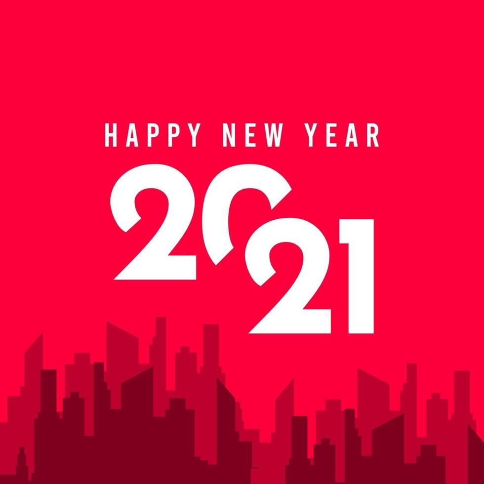 Happy New Year 2021 Vector Template Design Illustration