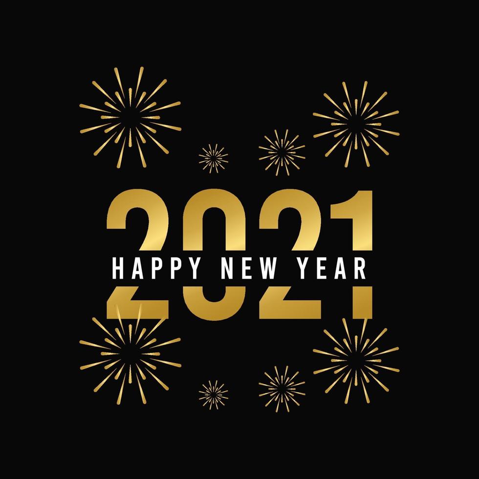 Happy New Year 2021 Vector Template Design Illustration