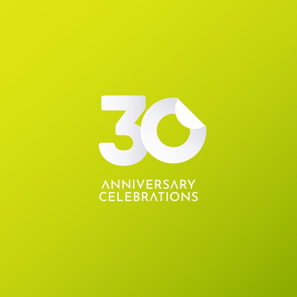 30 Years Anniversary Celebration Vector Logo Icon Template Design Illustration