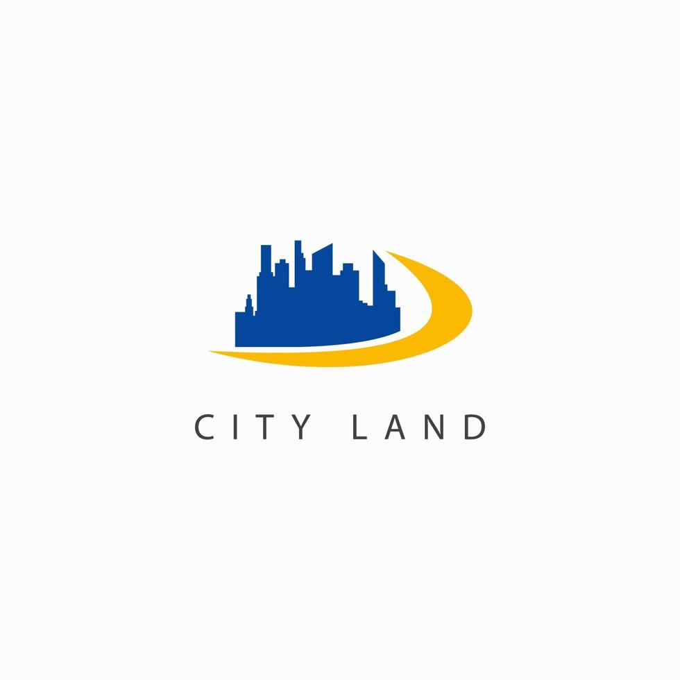 City Land Building Vector Template Design Logo Illustration