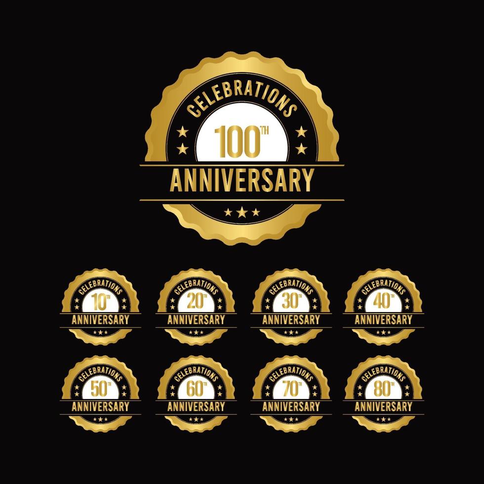 100 Th Anniversary Celebrations Gold Vector Template Design Illustration