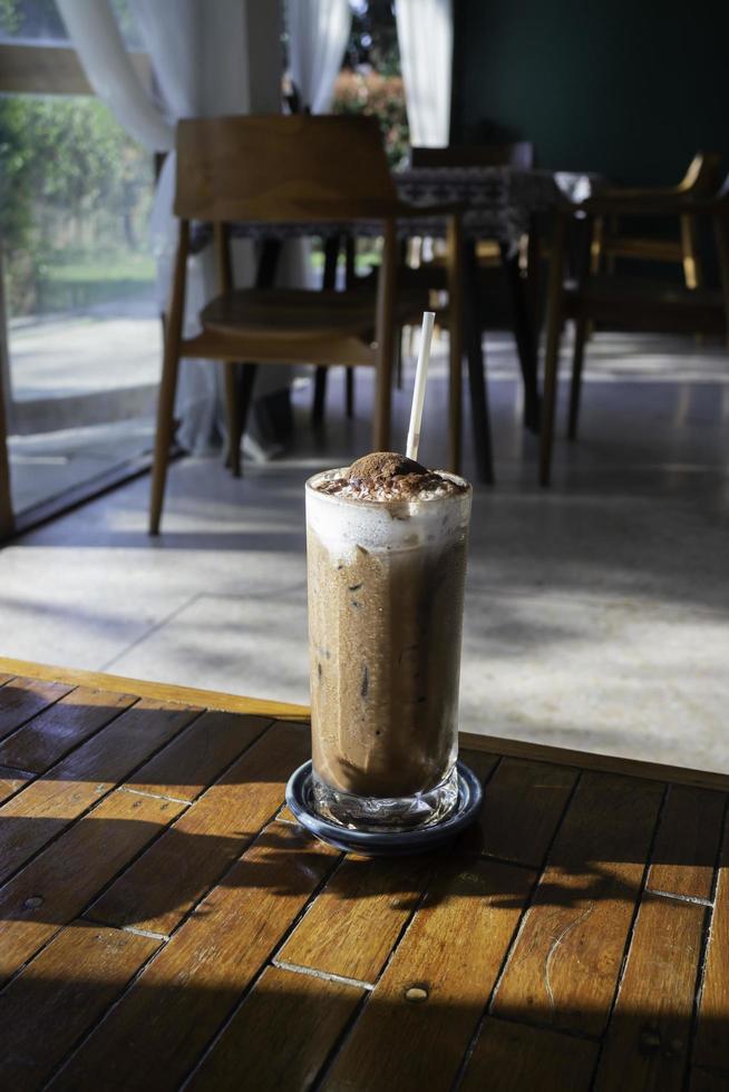 Iced coffee mocha drink photo