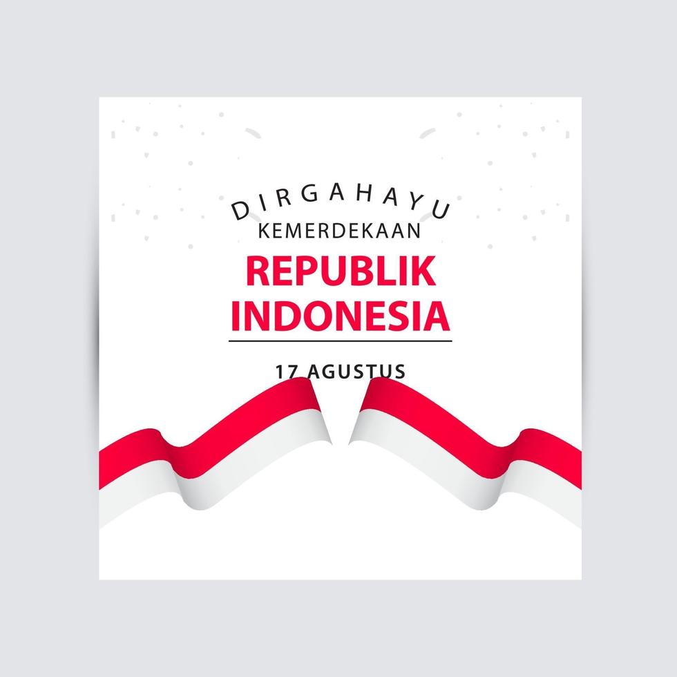 feliz día de la independencia de indonesia celebración vector plantilla diseño logo ilustración