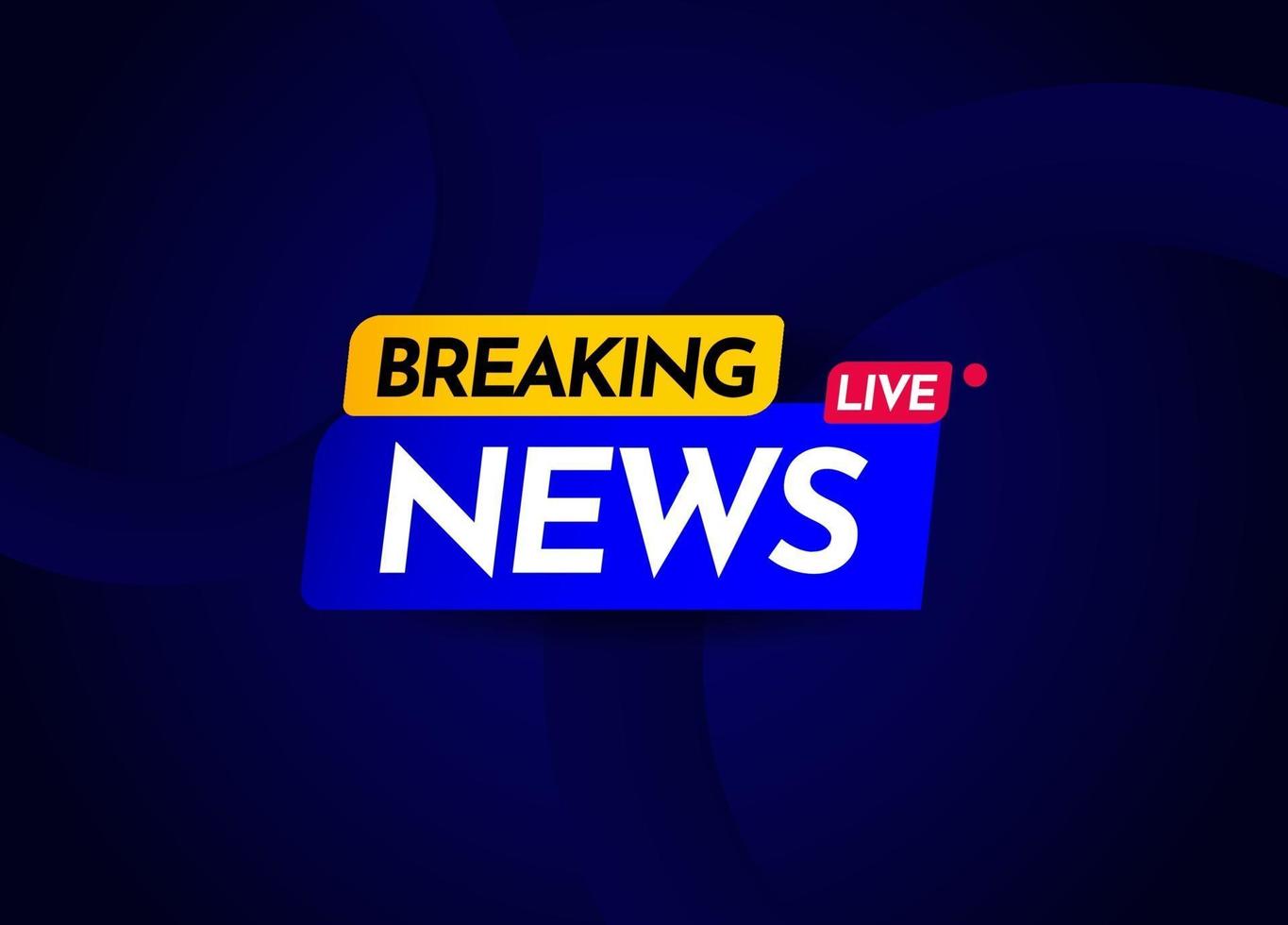 Breaking News Live Label Vector Template Design Illustration