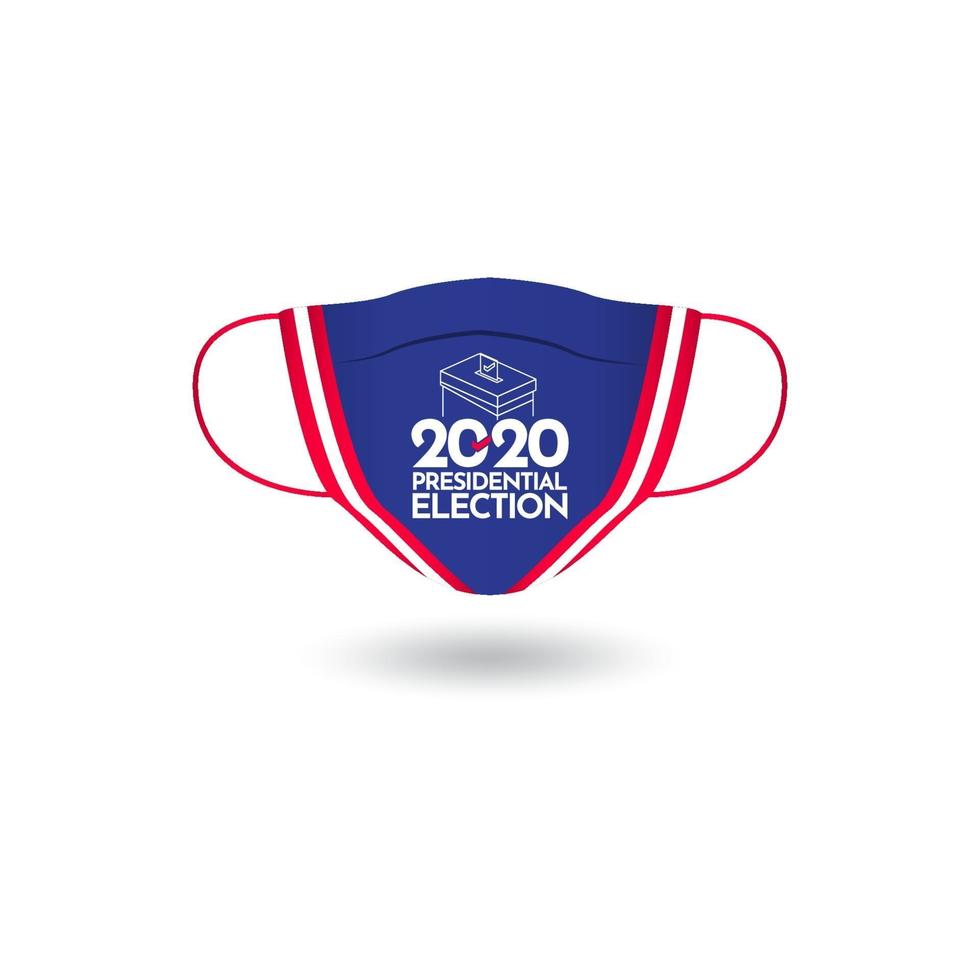 2020 Presidential Election Mask Design Vector Template Illustration