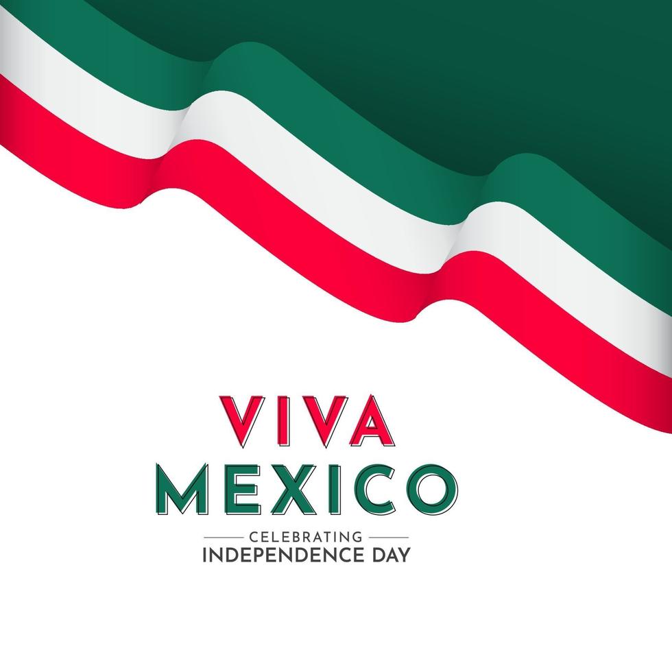 Feliz día de la independencia de México celebración vector plantilla diseño logo ilustración