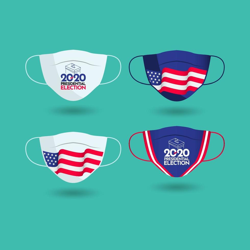 2020 Presidential Election Mask Design Vector Template Illustration