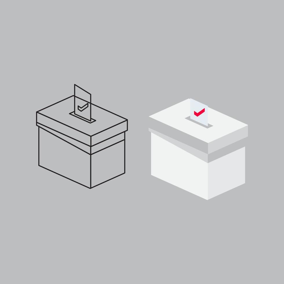 Ilustración de plantilla de vector de diseño de caja de voto de elección presidencial de 2020