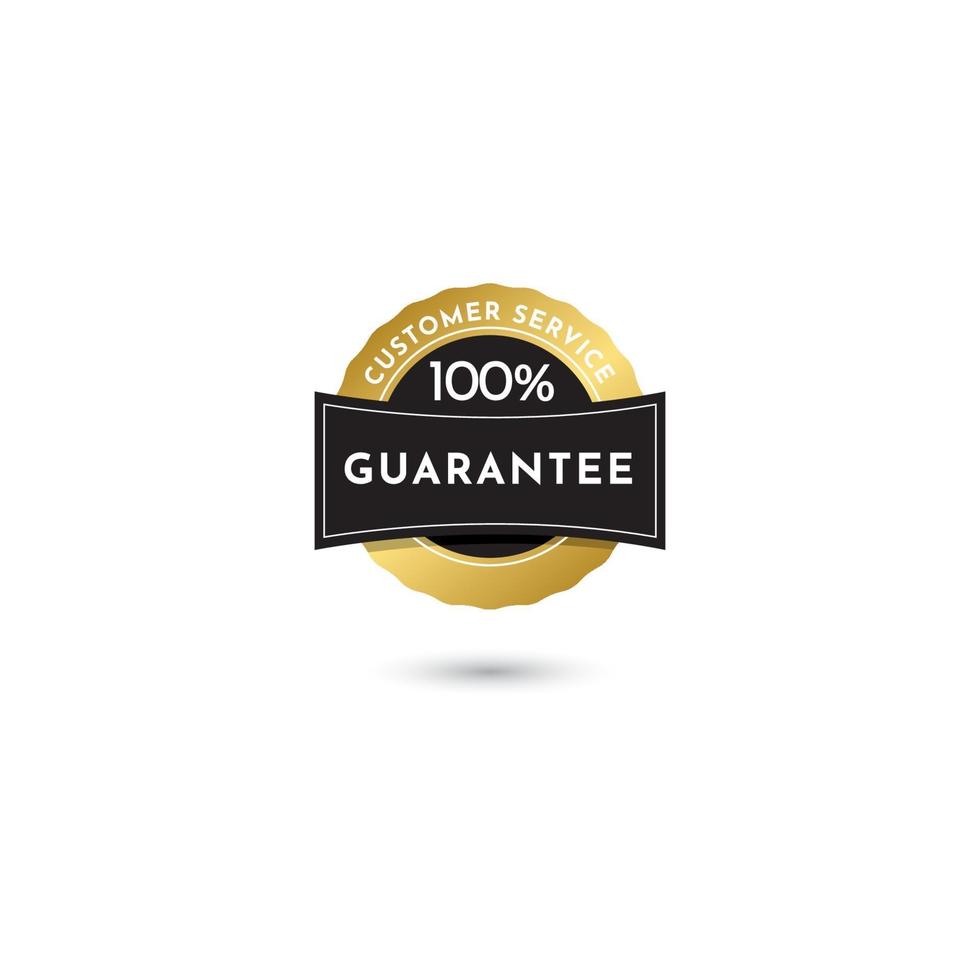 100 Guarantee Customer Service Badge Logo Vector Template Design Illustration