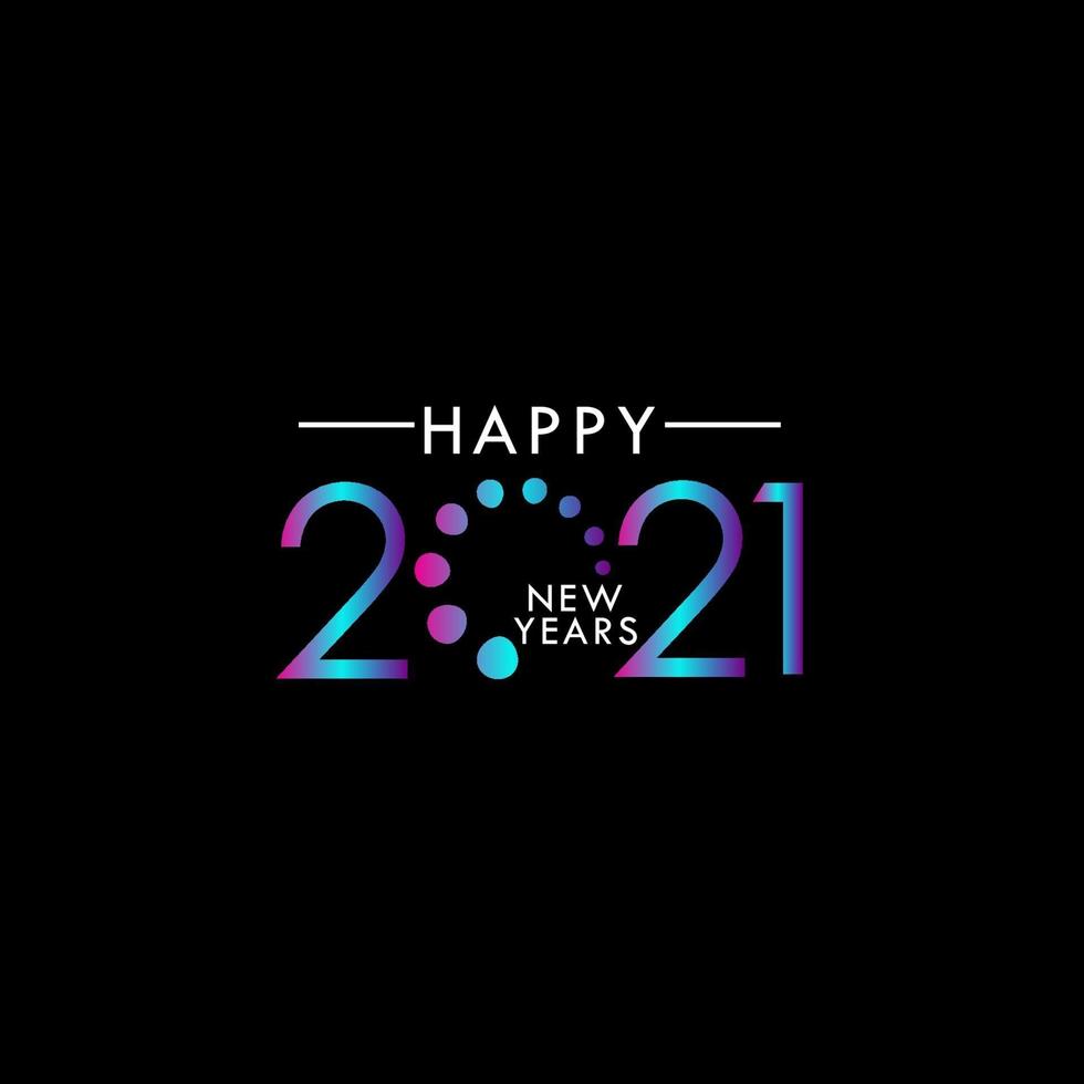 Happy New Years 2021 Celebration Vector Template Design Illustration