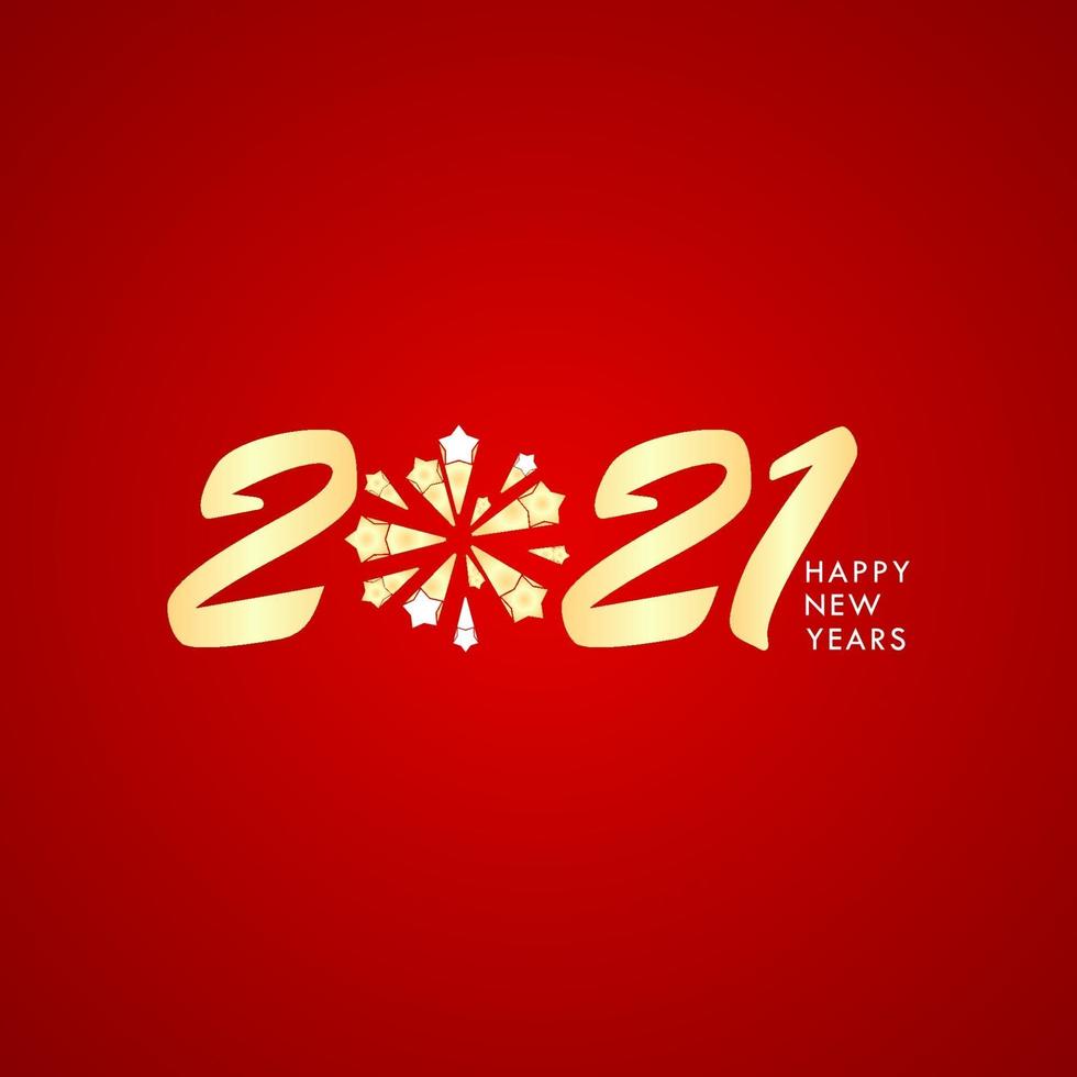 feliz año nuevo 2021 celebración vector plantilla diseño ilustración