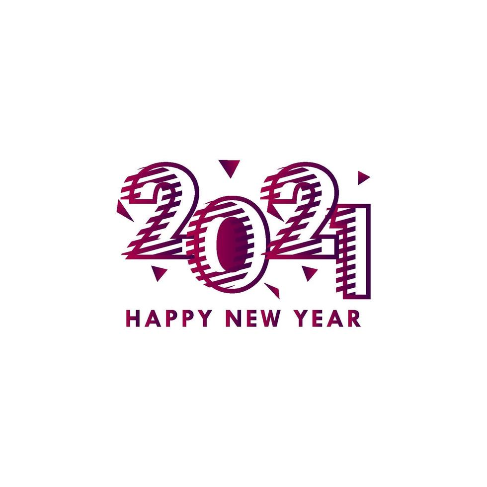 Happy New Years 2021 Celebration Vector Template Design Illustration