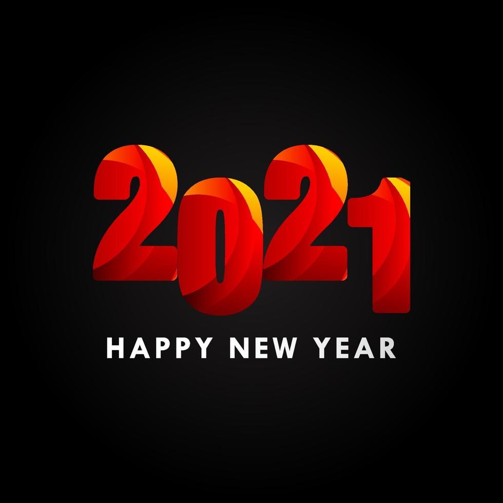 feliz año nuevo 2021 celebración vector plantilla diseño ilustración