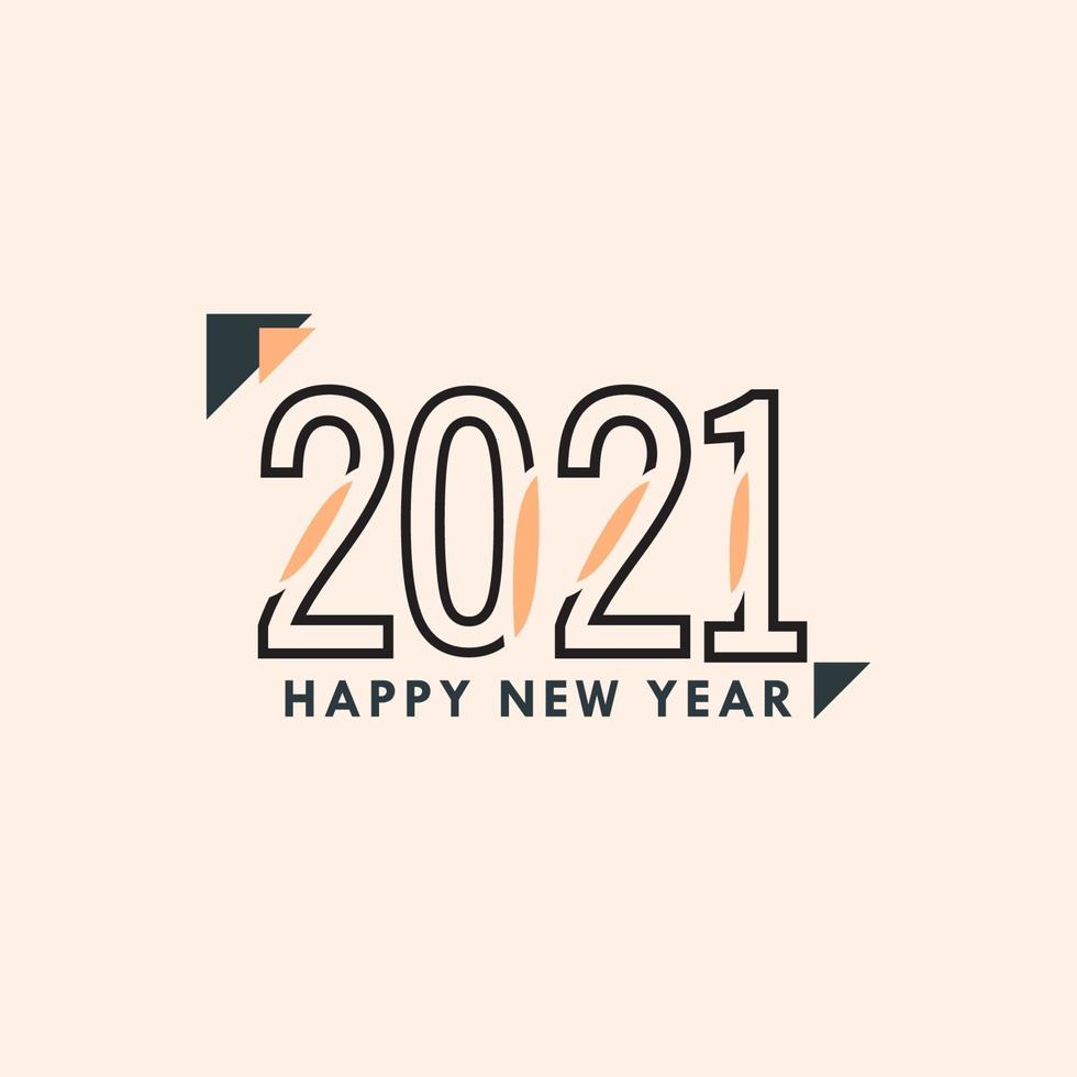 Happy New Years 2021 Celebration Vector Template Design Illustration