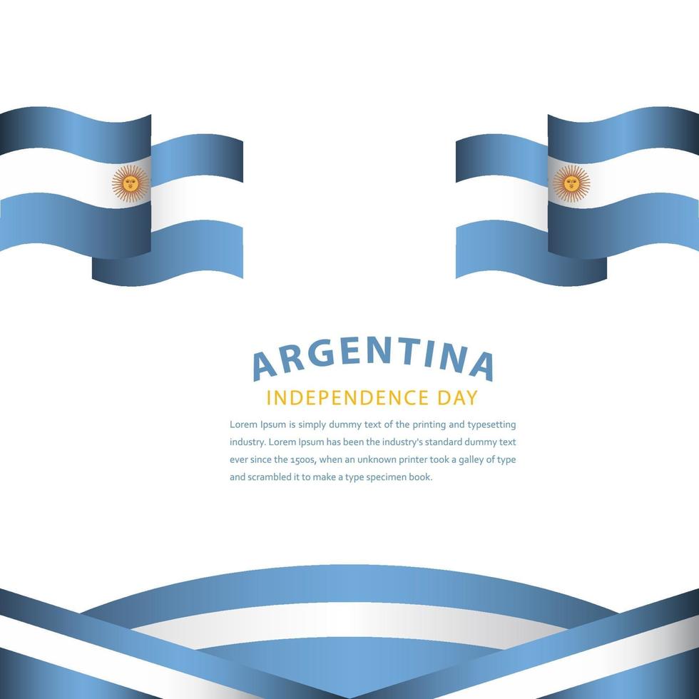 Happy Argentina Independence Day Celebration Vector Template Design Illustration