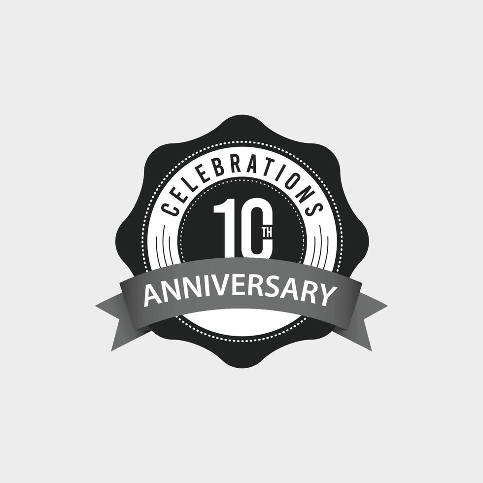 10 Th Anniversary Celebrations Vector Template Design Illustration