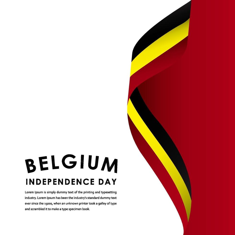 Happy Belgium Independence Day Celebrations Vector Template Design Illustration