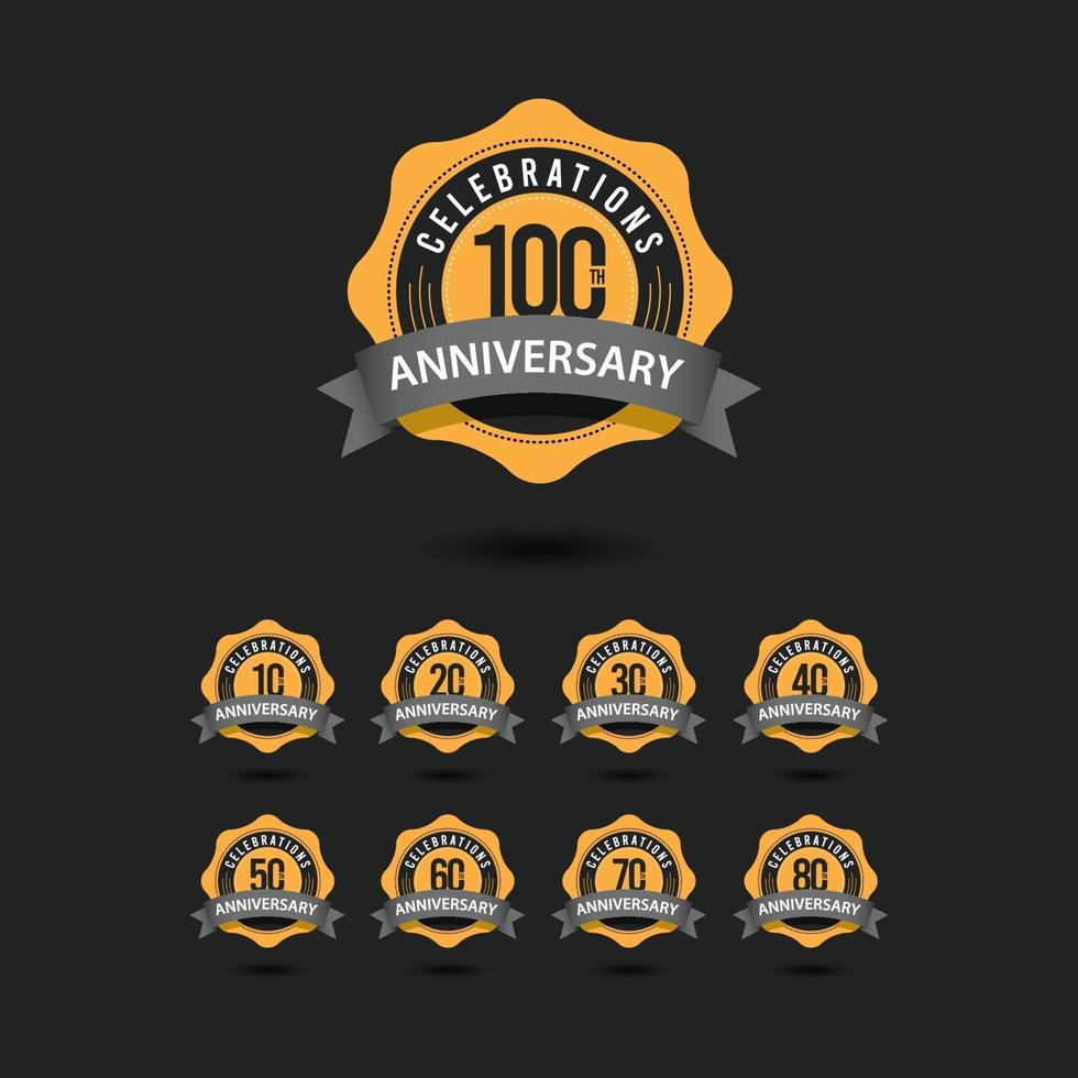 100 Th Anniversary Celebrations Vector Template Design Illustration