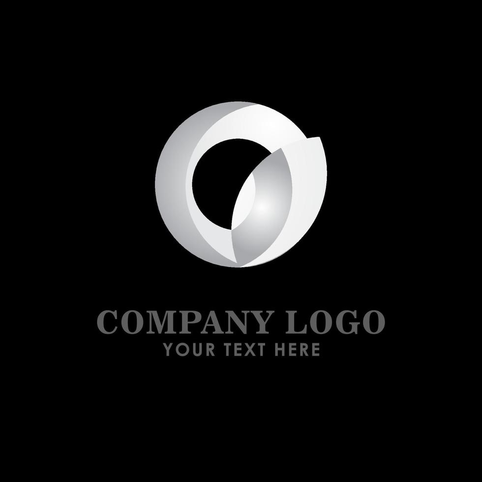 Company Logo Silver Vector Template Design Illustration