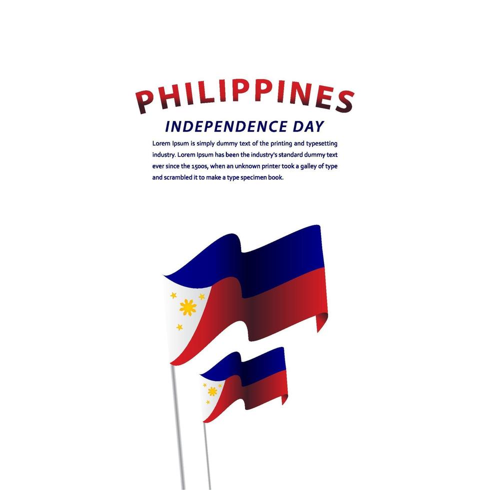 Happy Philippines Independence Day Celebration Vector Template Design Illustration