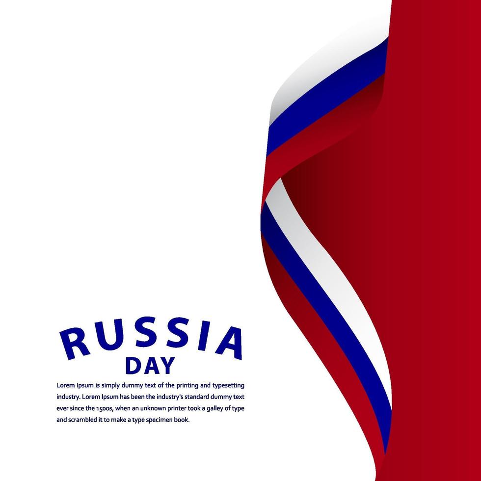 feliz día de la independencia de rusia celebración vector plantilla diseño ilustración