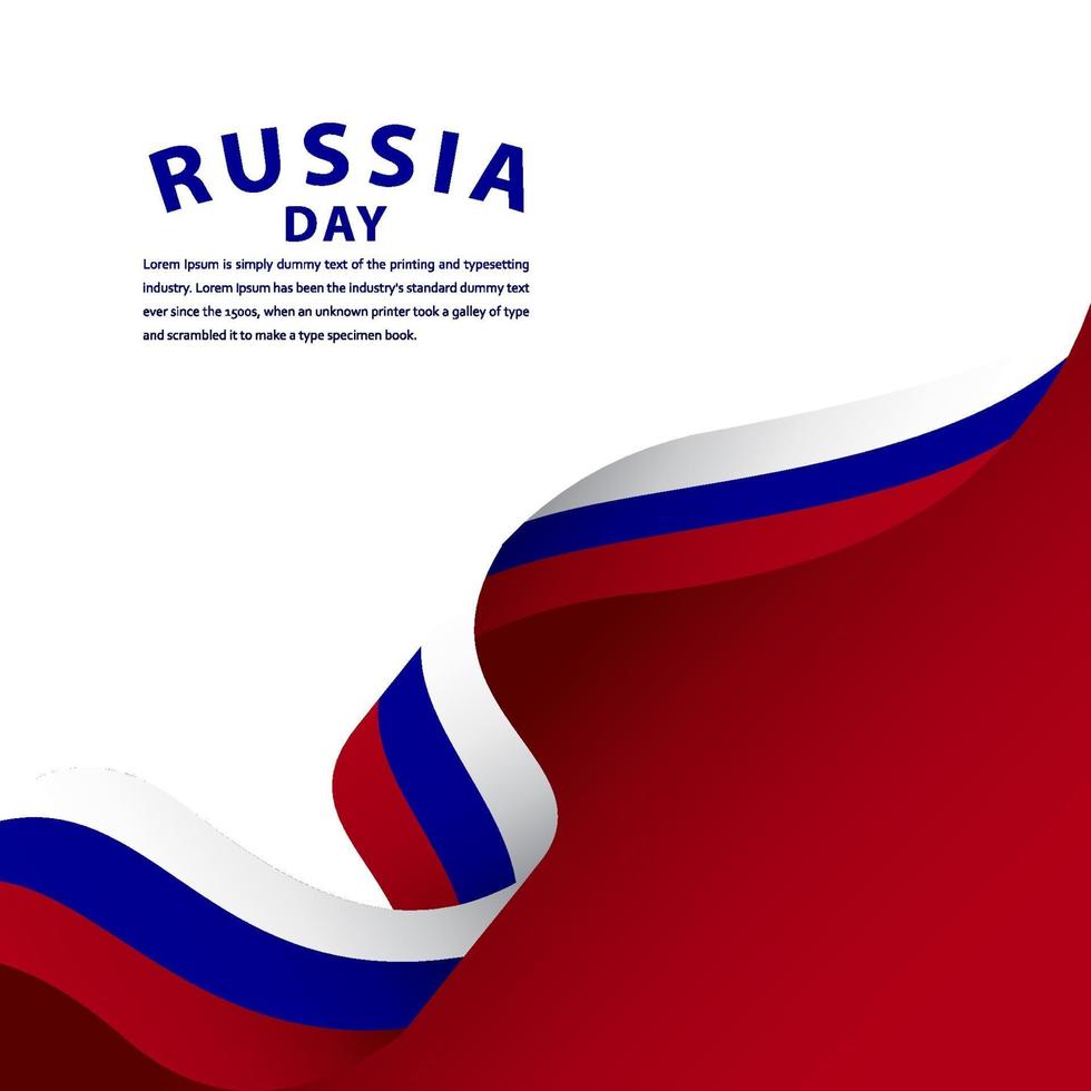 feliz día de la independencia de rusia celebración vector plantilla diseño ilustración