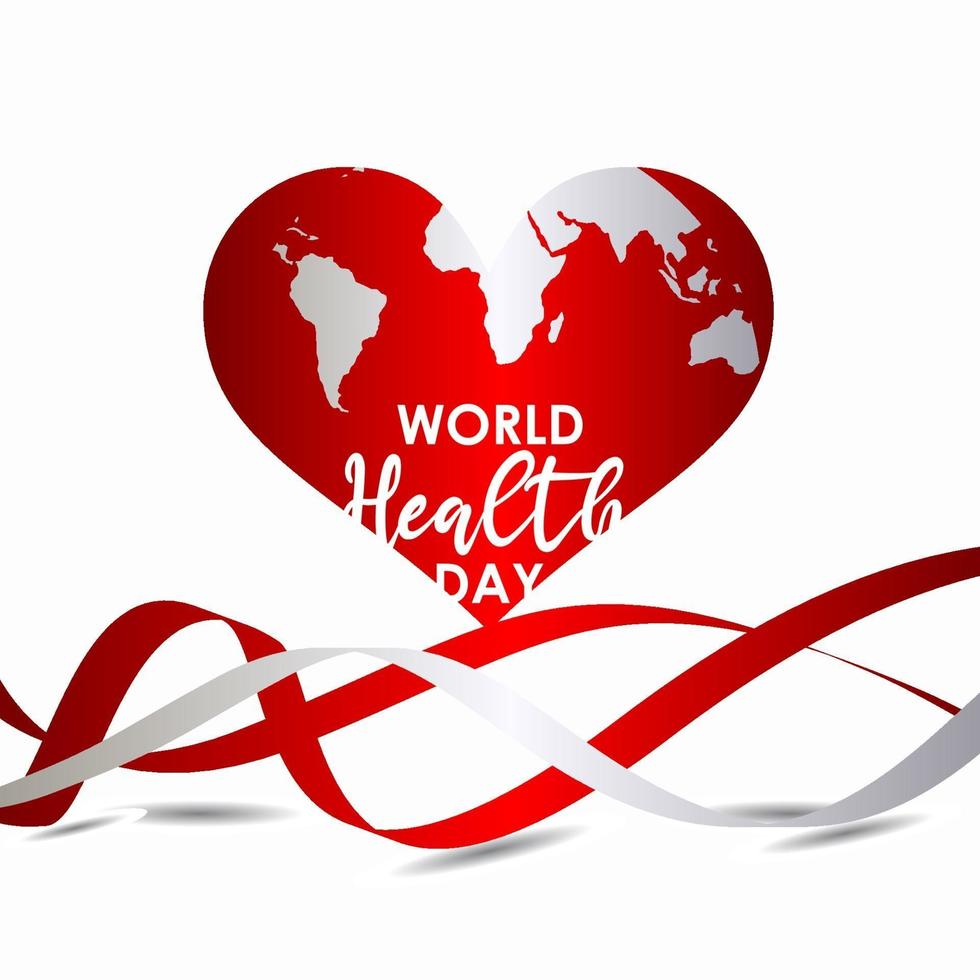 Ilustración de diseño de plantilla de vector de celebración del día mundial de la salud