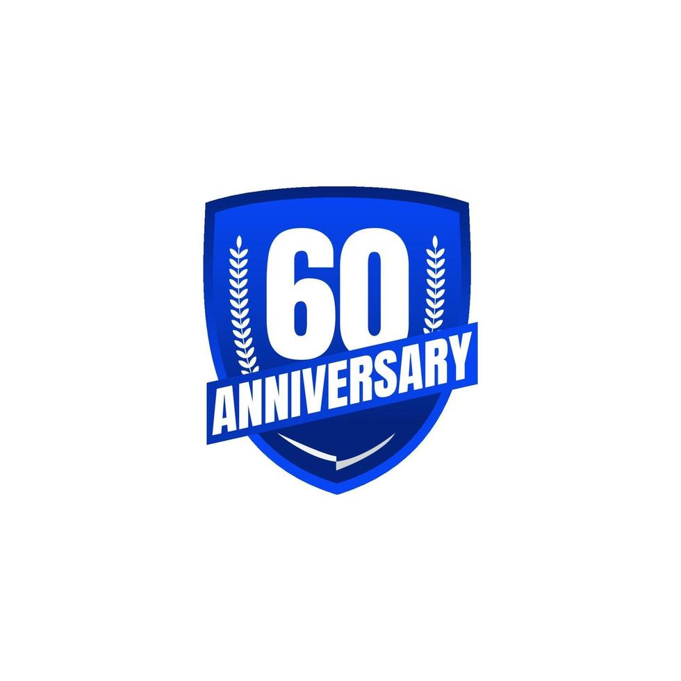 60 Years Anniversary Celebration Vector Template Design Illustration