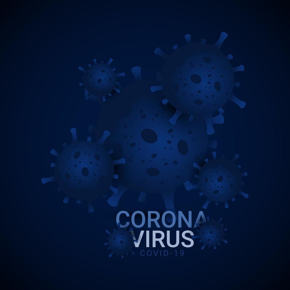 Ilustración de diseño de plantilla de vector de corona virus covid-19