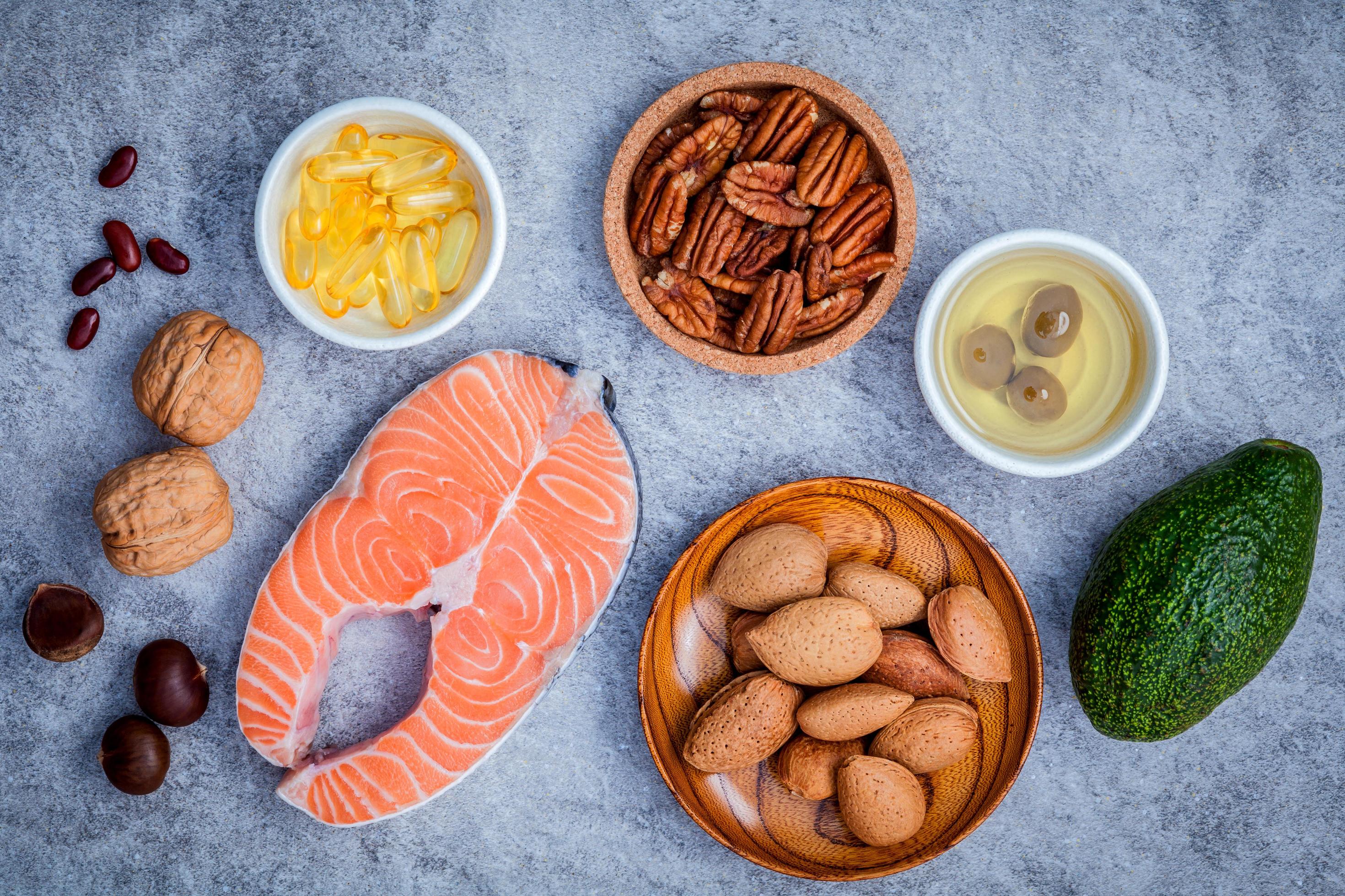 Omega 3 food sources flat lay 2109726 Stock Photo at Vecteezy