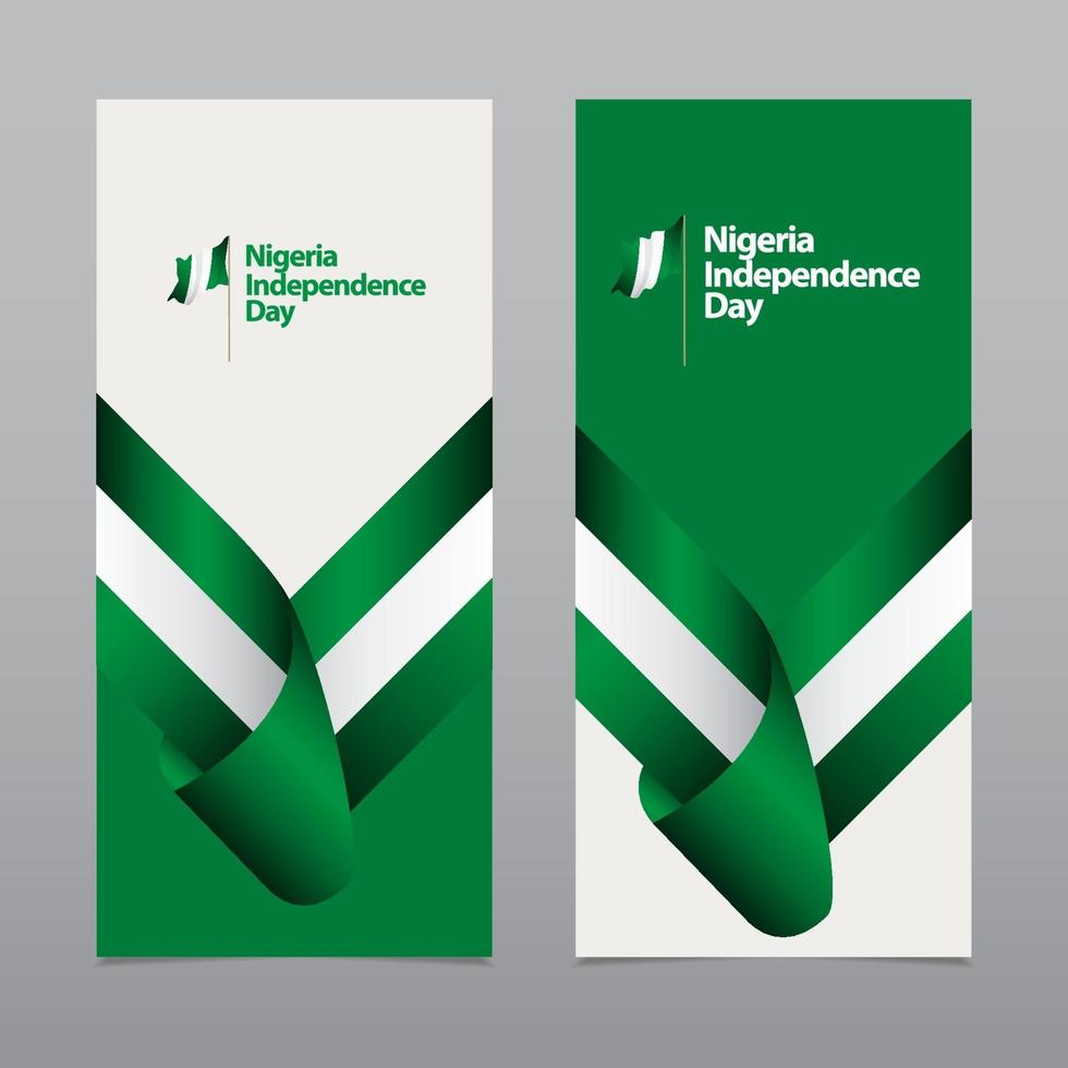 Feliz día de la independencia de Nigeria celebración vector plantilla de diseño ilustración