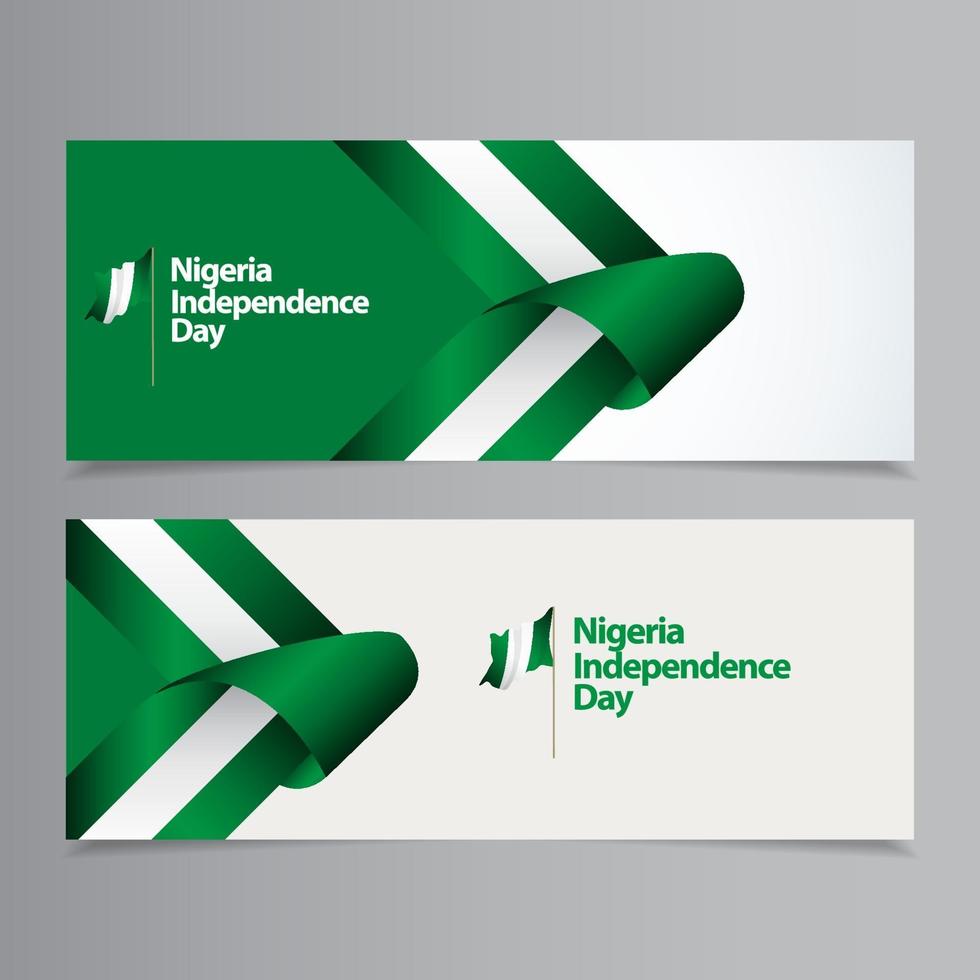 Happy Nigeria Independence Day Celebration Vector Template Design Illustration