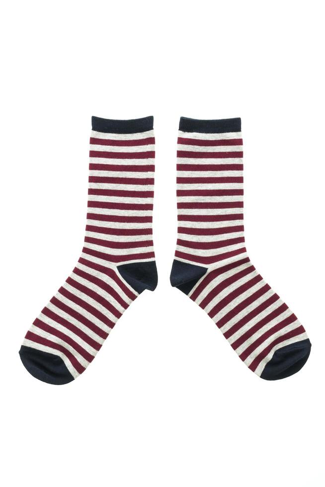 Pair of cotton socks on white background photo