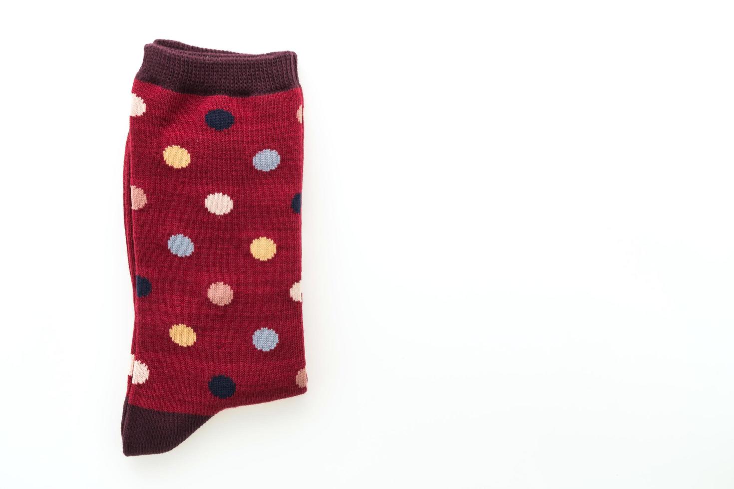 Pair of cotton socks on white background photo