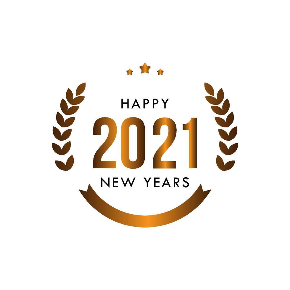 feliz año nuevo 2021 celebración vector plantilla diseño ilustración