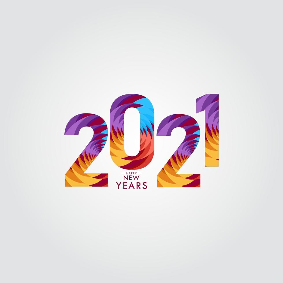 Happy New Years 2021 Celebration Vector Template Design Illustration