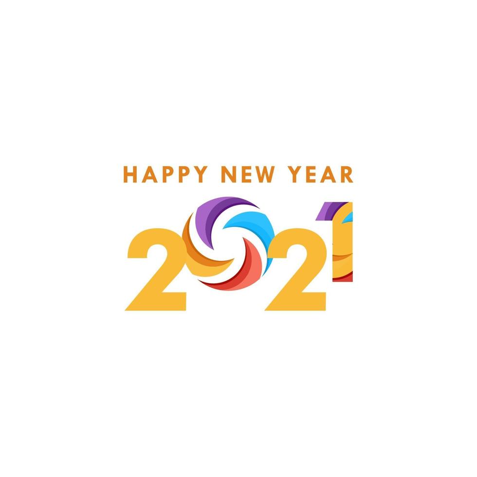 Happy New Years 2021 Celebration Vector Template Design Illustration